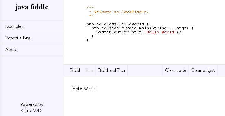 Java Fiddle